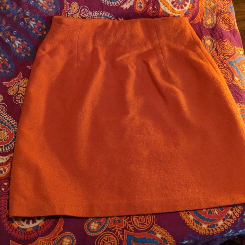 Vintage orange wool skirt